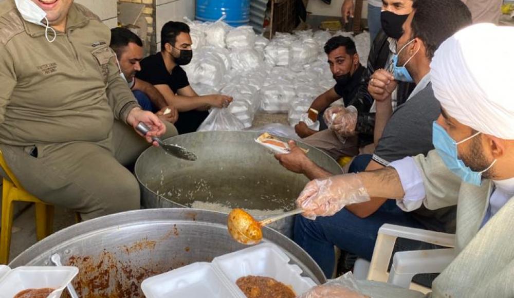سفره&zwnj;ای به وسعت مهربانی جهادگران امیدیه