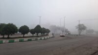 مه و غبارصبحگاهی در جنوب غرب خوزستان