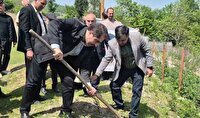 نهال‌کاری در ارتفاعات رودبار به یاد رهبر شهید و دلاورمردان ارتش