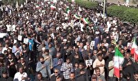 تشییع دو شهید جنگ رمضان در رودان
