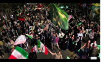 اجتماع باشکوه مردم قزوین و محمدیه در شب  همبستگی با ولایت 