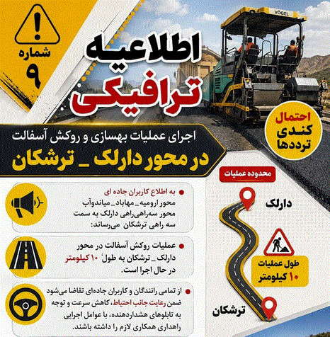 احتمال کندی تردد‌ها در محور ارومیه مهاباد_ میاندوآب