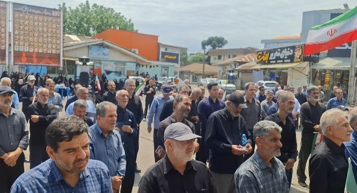 مراسم جاماندگان تشییع پیکر امام شهید در کومله شهرستان لنگرود