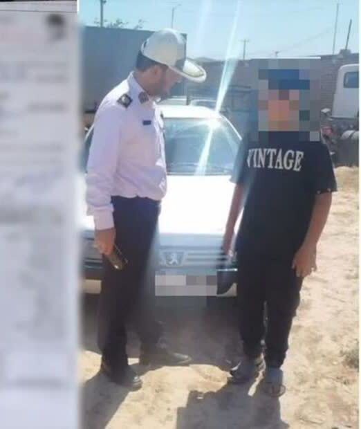 پژو ۴۰۵ با راننده ۱۲ ساله در خراسان شما توقیف شد
