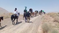 حرکت نمادین کاروان نینوا در خضری دشت بیاض