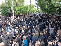 سوگواری مردم گالیکش به یاد علمدار دشت کربلا در تاسوعای حسینی