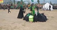 تعزیه خوانی حضرت امام حسین (ع) و حضرت عباس(ع) در روستای نصرآباد گرگان