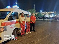 خدمات رسانی امدادگران هلال احمر به عزاداران حسینی در کیش