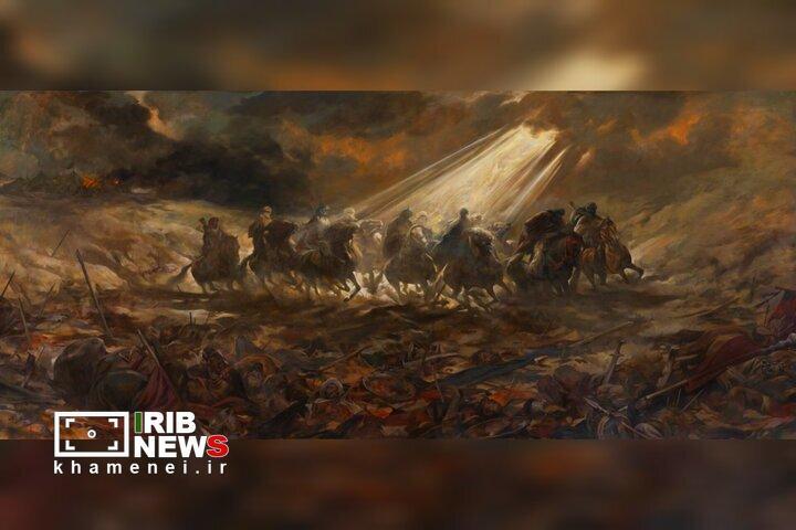 انتشار نقاشی جدید حسن روح الامین با عنوان «نعل و عرش»