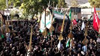 سوگواری مردم شاهرود در آیین نخل گردانی ۱۱ محرم