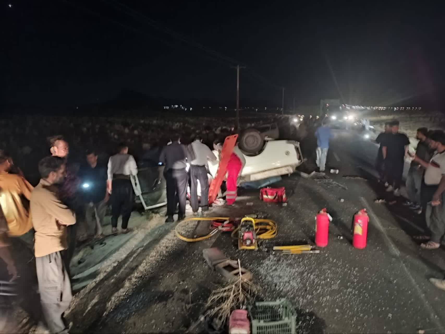 یک کشته و دو مصدوم در حادثه رانندگی