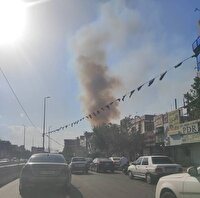 مهار آتش سوزی در گندم زارهای مرکز علوم دامی کرج
