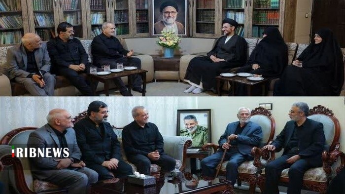 رئیسجمهور با خانواده شهیدان حجتالاسلام خطیب و امیر موسوی دیدار کرد رئیسجمهور با خانواده شهیدان حجتالاسلام خطیب و امیر موسوی دیدار کرد