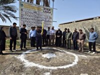 کلنگ احداث سالن شجره طیبه در شهر منوجان
