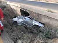 سقوط مرگبار خودرو در جاده ایوانکی گرمسار