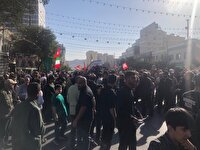 تشییع و خاکسپاری پرچمداران سنگر خیابان در مشهد